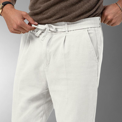 Herren Slim-Fit Cordhose mit Kordelzug