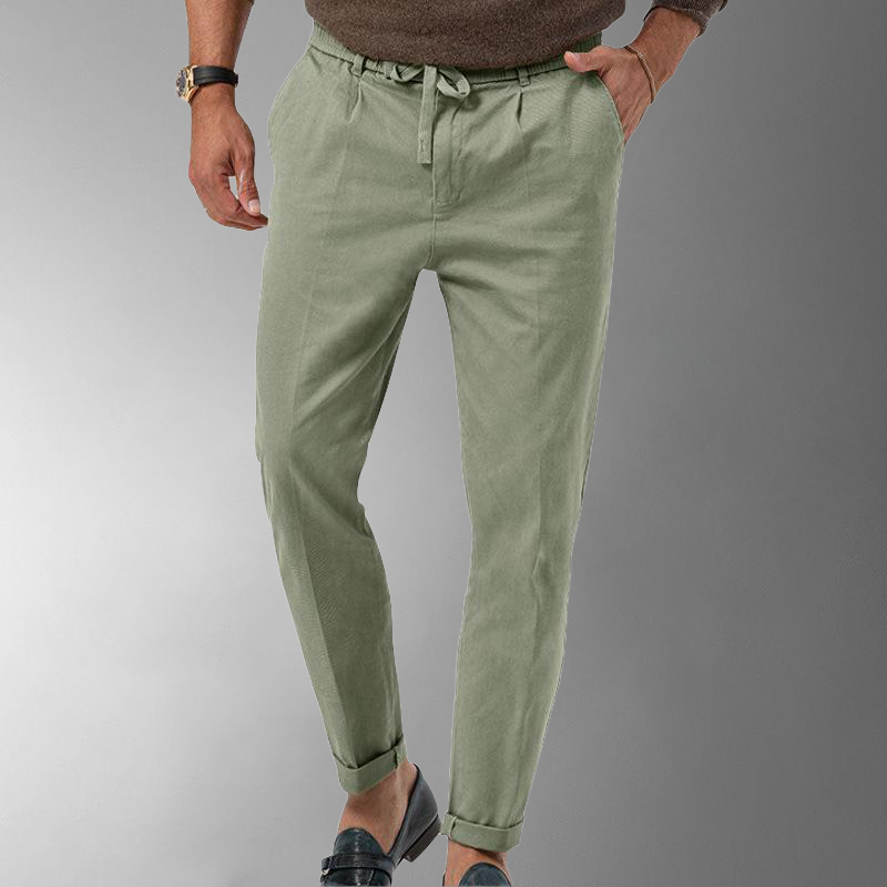 Herren Slim-Fit Cordhose mit Kordelzug