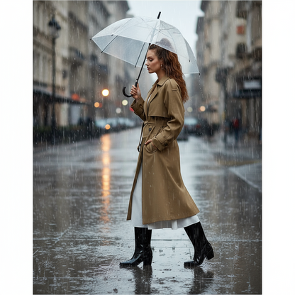Damen Western-Stiefel Wasserdicht Glänzend mit Absatz