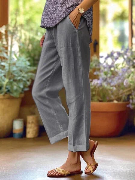 Damen Leinenhose Leicht Sommer