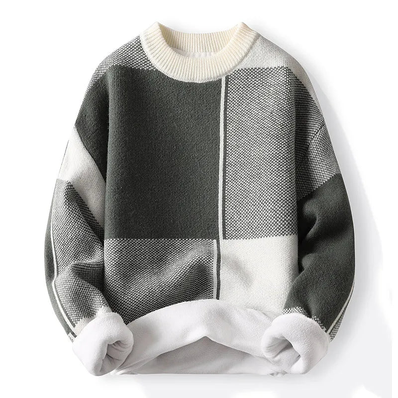 Herren Pullover Colorblock Rundhals Frühling Farben