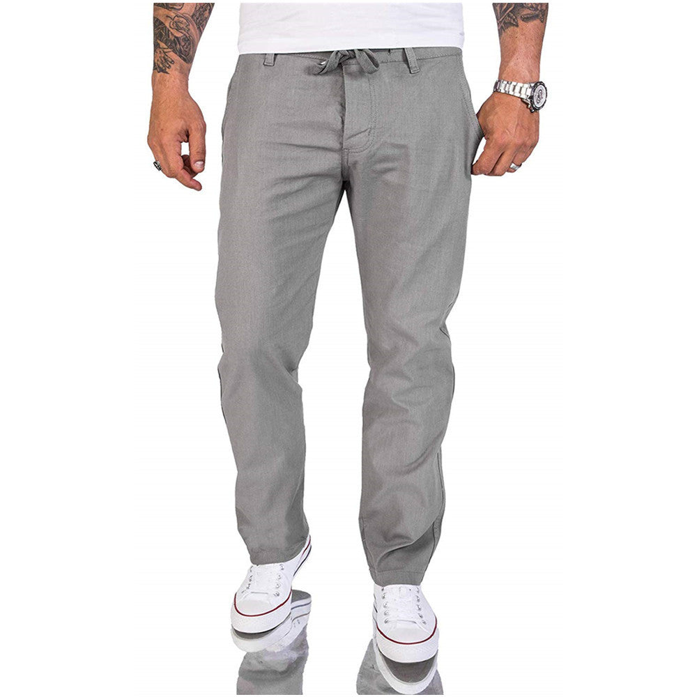 Herrenhose Bequem Baumwolle Einfarbig
