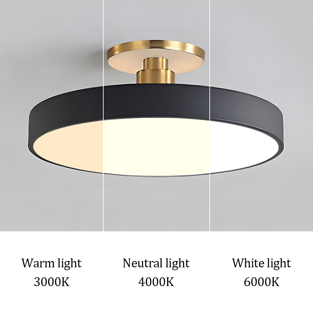 LED Deckenleuchte Gold Modern Dimmbar