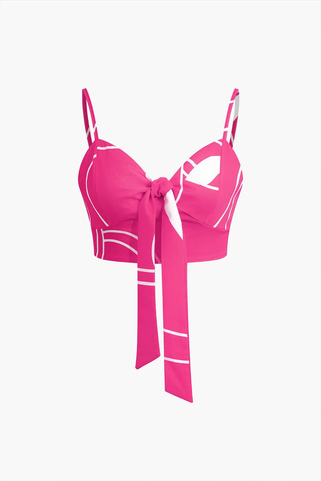 Damen Zweiteiler Baumwolle Knoten-Oberteil Bambus-Print-Hose