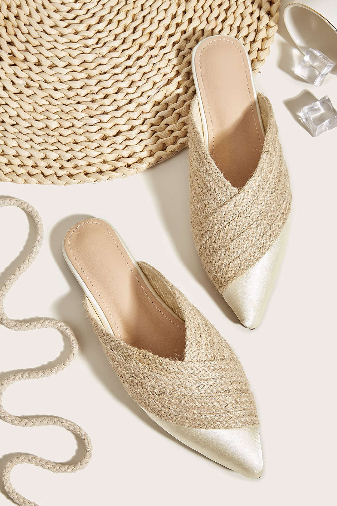 Damen Mules Espadrille Spitze - Norvielle
