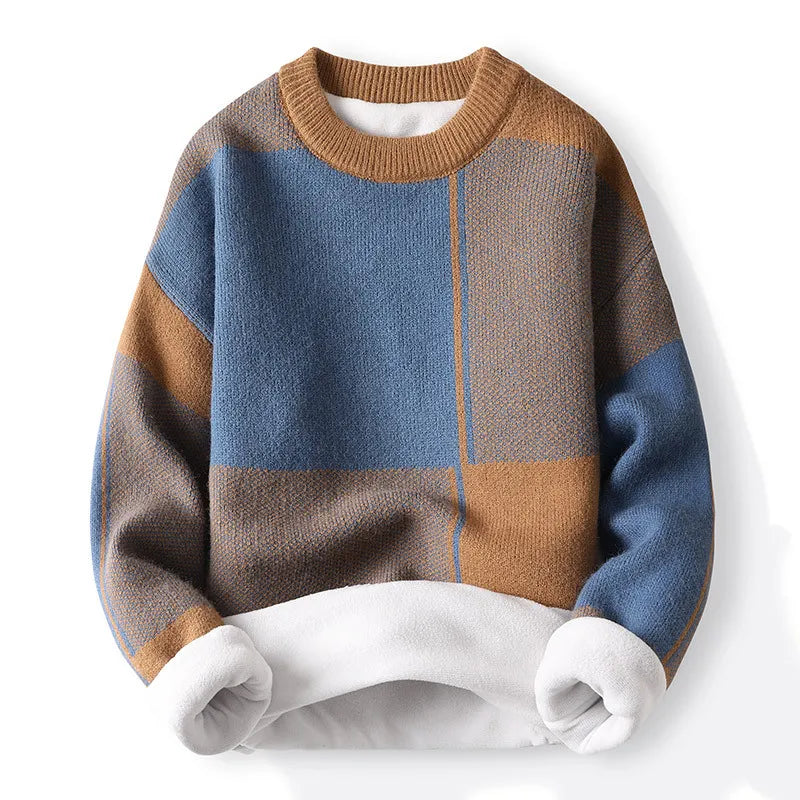 Herren Pullover Colorblock Rundhals Frühling Farben