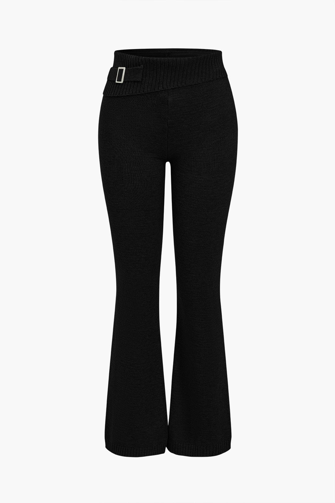 Strick-Set Damen Kapuzenjacke Schlaghose Warm