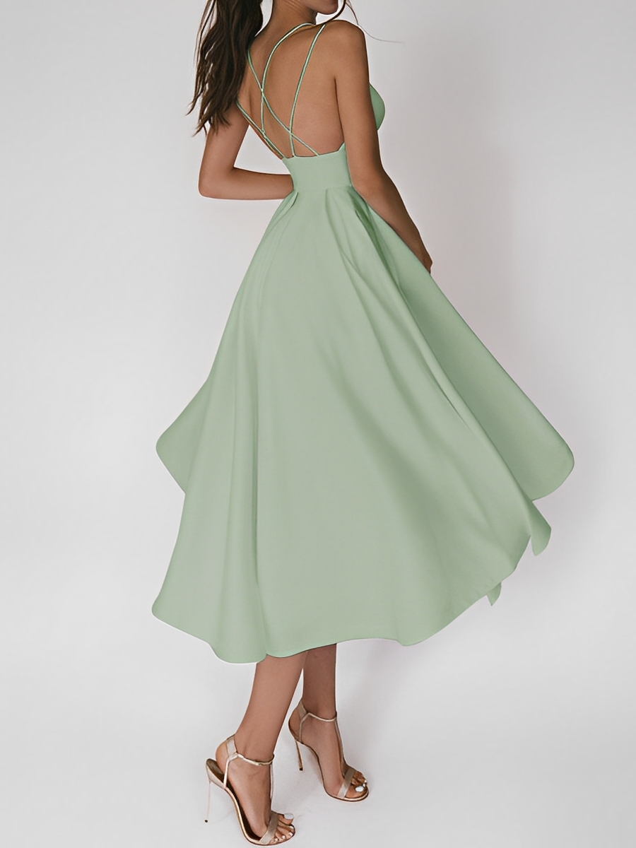 Damen Sommerkleid Dünne Träger Leicht