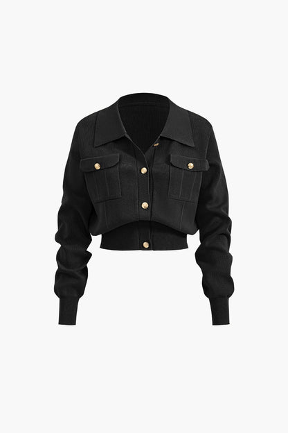 Damen Strickblazer Rock Kombination