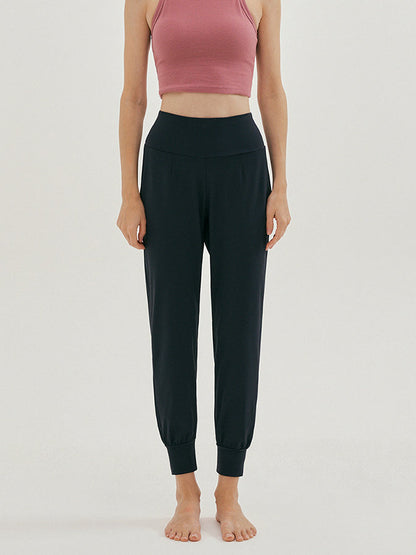 Damen Hochtaillig Joggerpants Sportlich Bequem