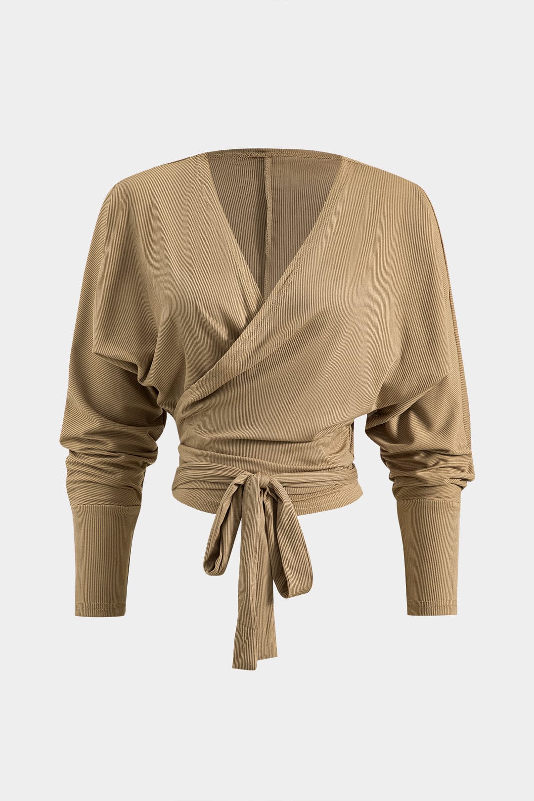 Damen Zweiteiler Set Wickeloberteil Schlaghose Elegant