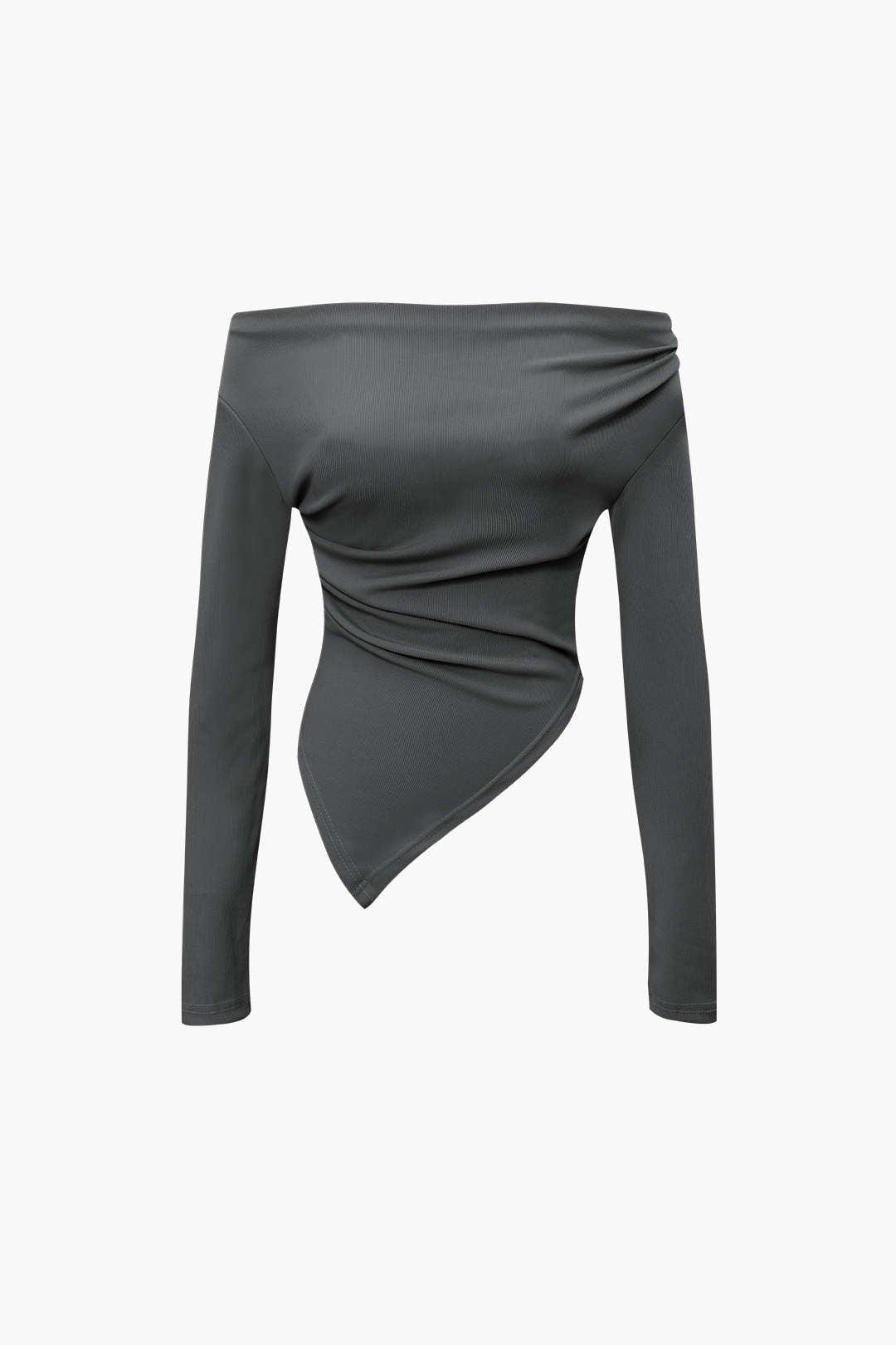 Damen Zweiteiler Asymmetrisch Weite Hosen Set