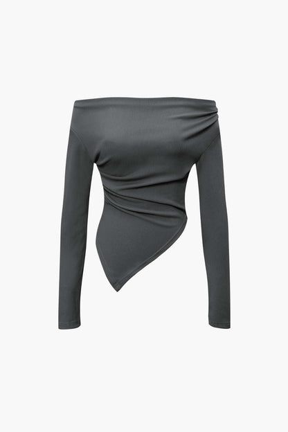 Damen Zweiteiler Asymmetrisch Weite Hosen Set