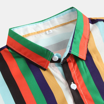 Herren Hemd Streifen Klassisch Vintage Look