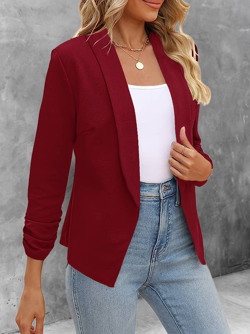 Damen Blazer Offene Vorderseite Modern
