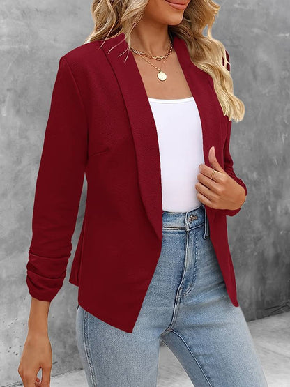 Damen Blazer Offene Vorderseite Modern