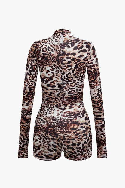 Leoparden Damen Body Langarm Leona