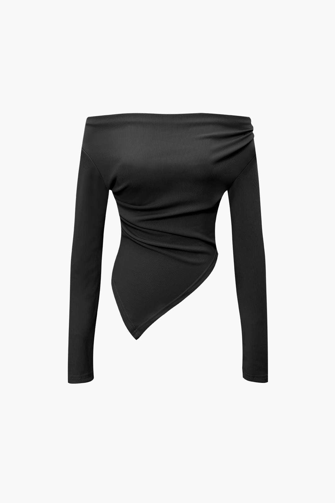 Damen Zweiteiler Asymmetrisch Weite Hosen Set