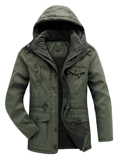 Herren Winterjacke Warme Kapuze Freizeitjacke
