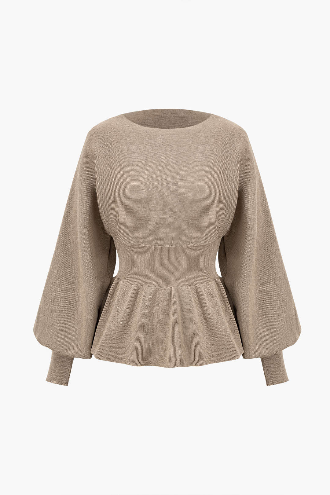 Damen Strick-Set Peplum- und Bleistiftrock