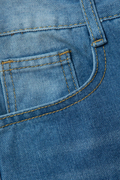 Damen Hochtaillen-Jeans Vintage-Look Hochwertig