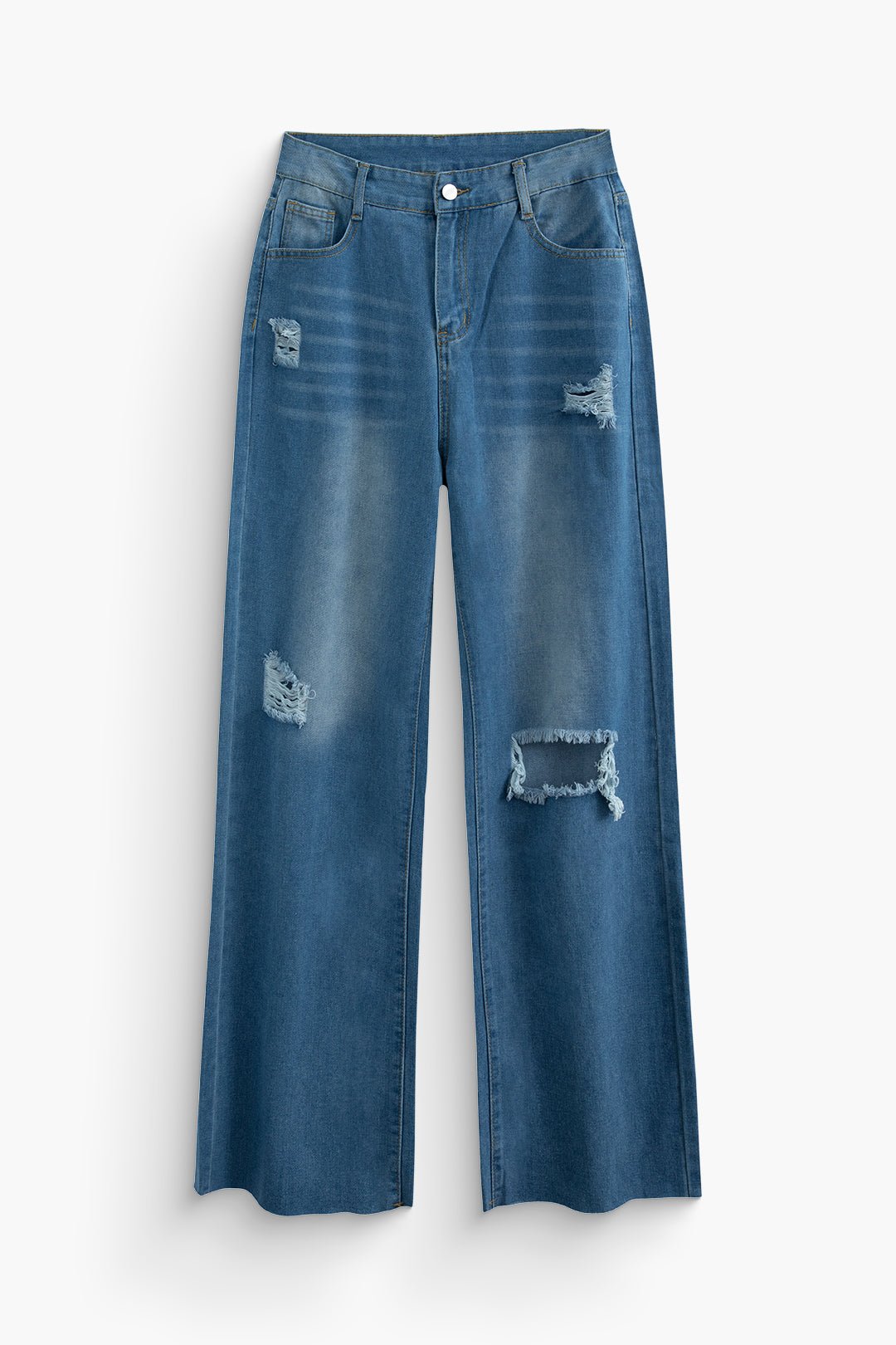 Damen Hochtaillen-Jeans Vintage-Look Hochwertig - Norvielle