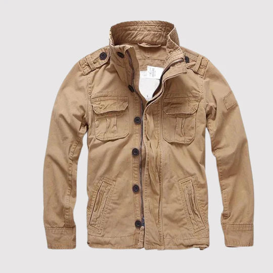 Outdoor-Jacke Mit Reißverschluss und Taschen Wasserdicht
