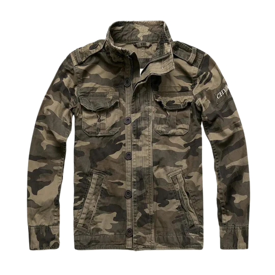 Outdoor-Jacke Mit Reißverschluss und Taschen Wasserdicht