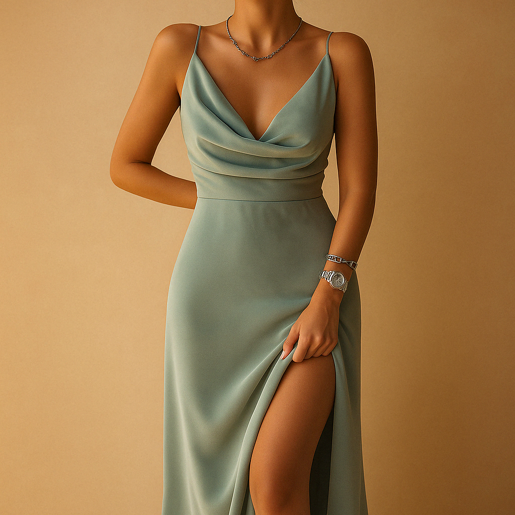 Damen Maxikleid Lang Elegantes Frauenkleid - Norvielle