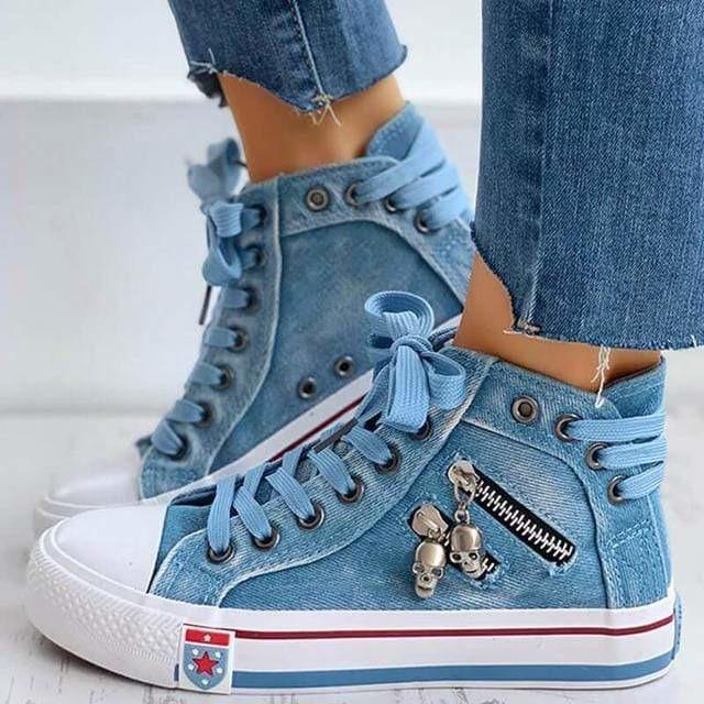 Damen Jeansschuhe Lässig Chic - Norvielle