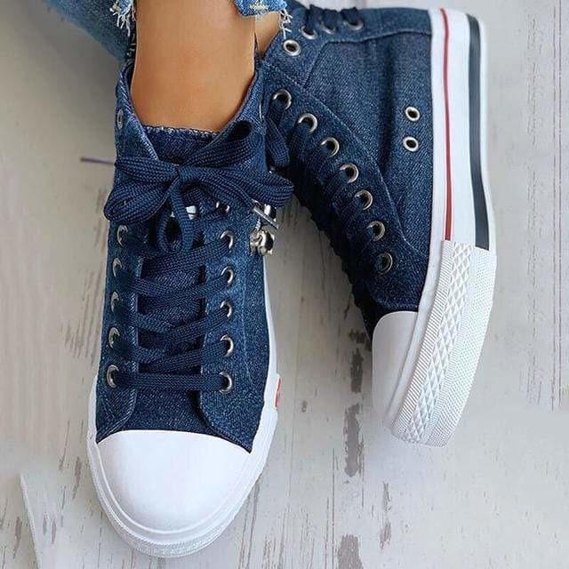 Damen Jeansschuhe Lässig Chic
