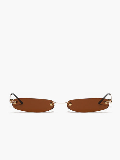 Damen Sonnenbrille Randlos Minimalistisch Modern