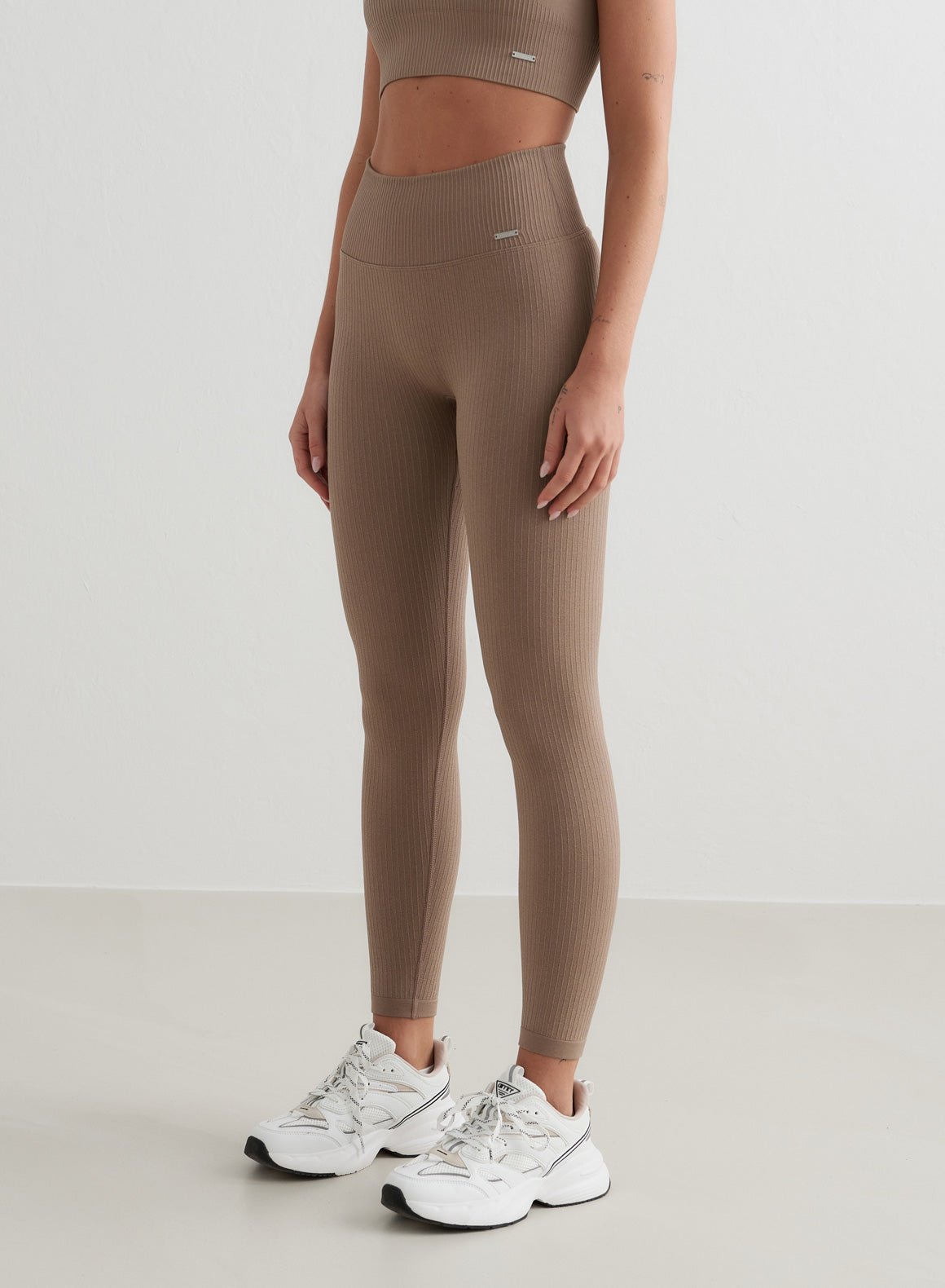 Damen Sportleggings Nahtlos Gerippt