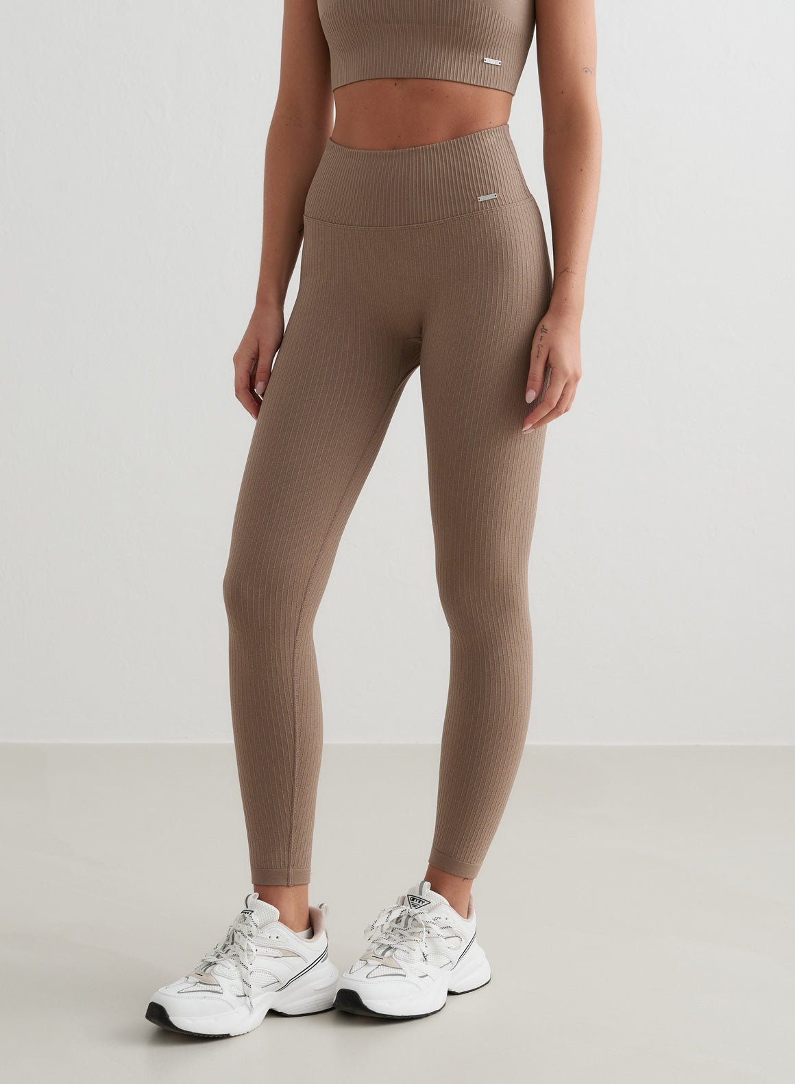 Damen Sportleggings Nahtlos Gerippt