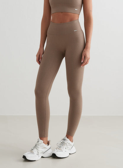Damen Sportleggings Nahtlos Gerippt