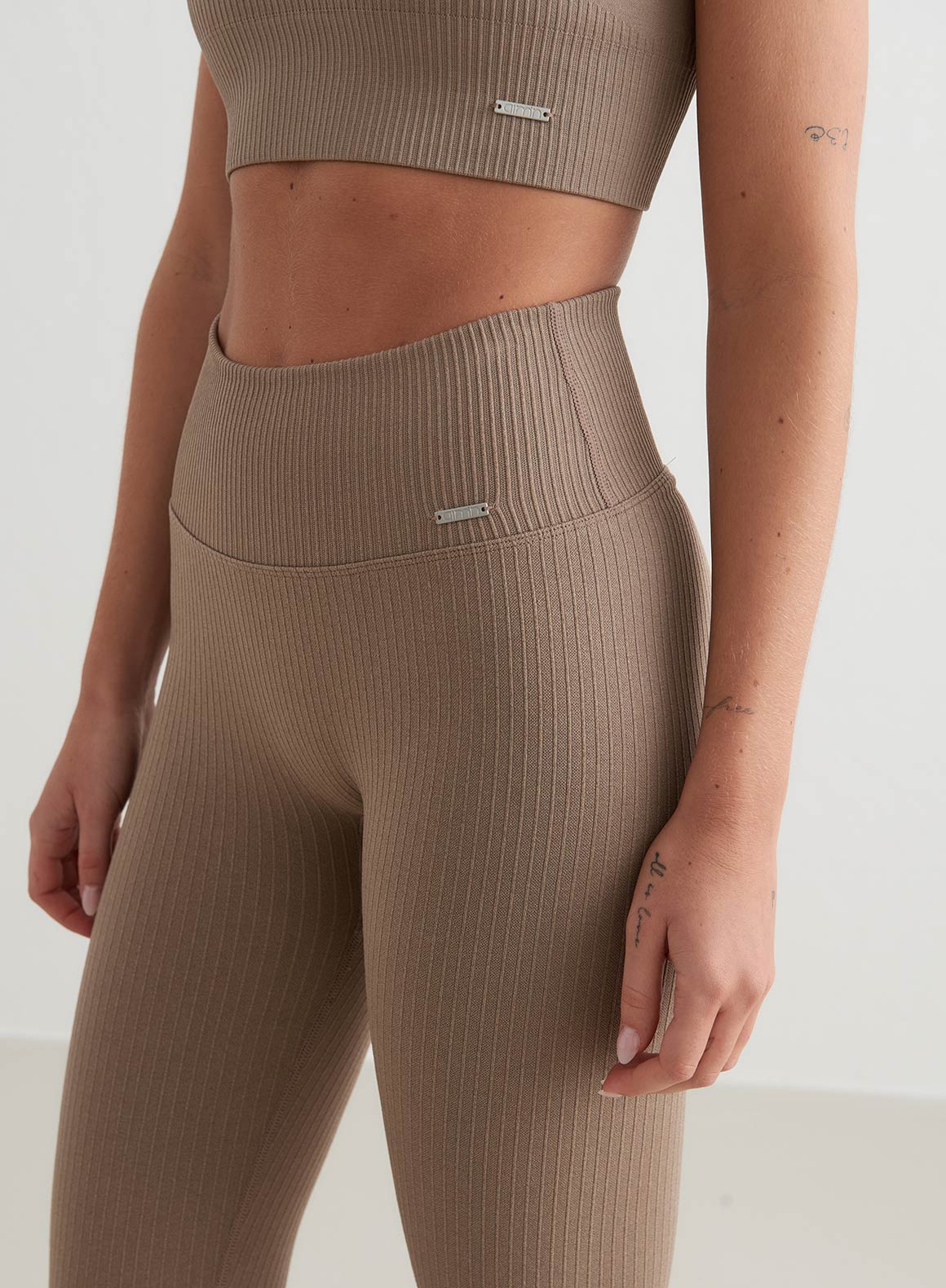 Damen Sportleggings Nahtlos Gerippt