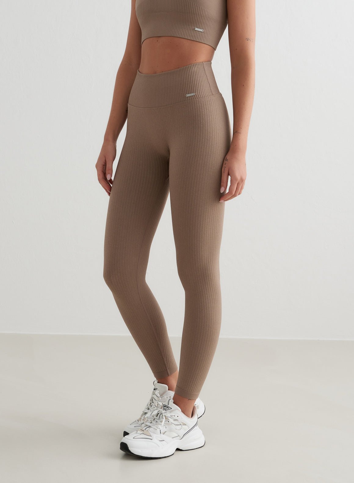 Damen Sportleggings Nahtlos Gerippt