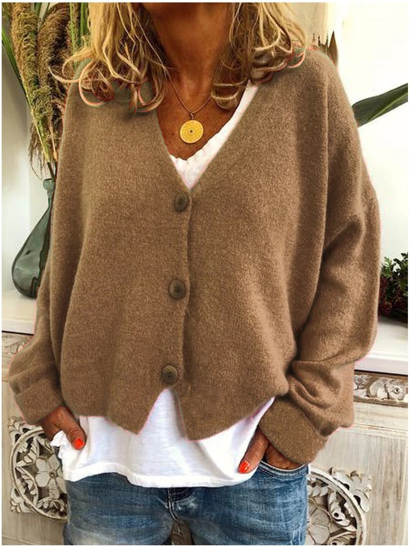 Damen Strickjacke Langärmlig Modern