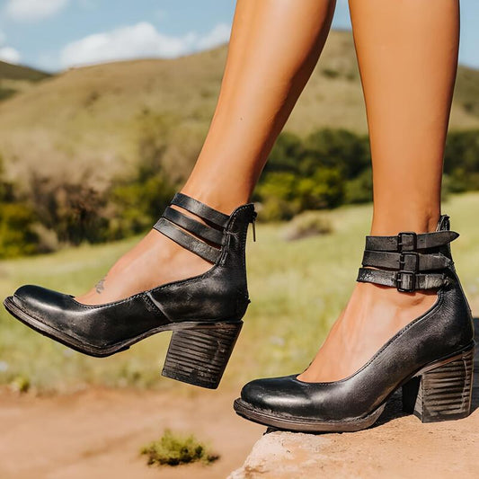 Damen Bequeme Schuhe Stylisch Schwarz - Norvielle
