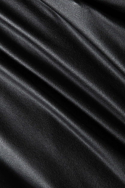 Kunstleder Minirock Damen Asymmetrisch