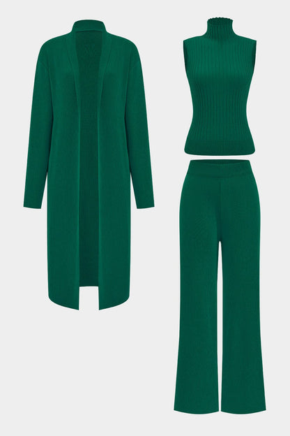 Damen Strickset Dreiteilig Modern