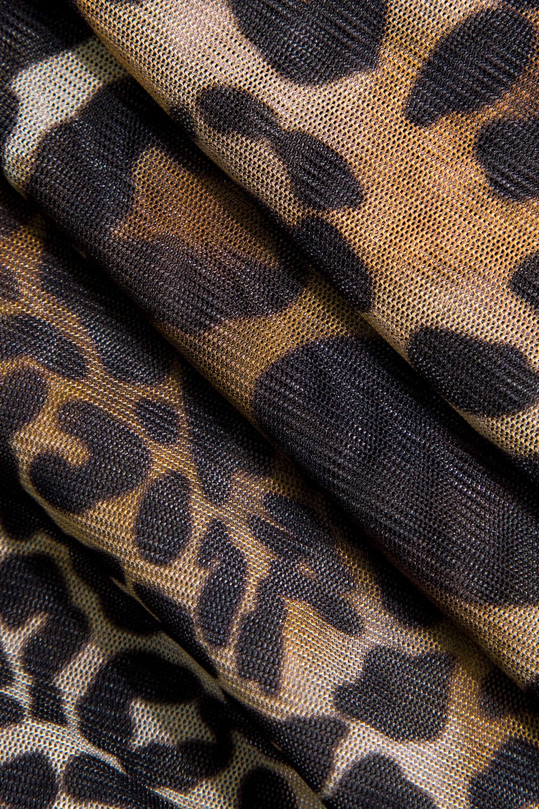 Damen Minikleid Leopard Rüschen Kurz