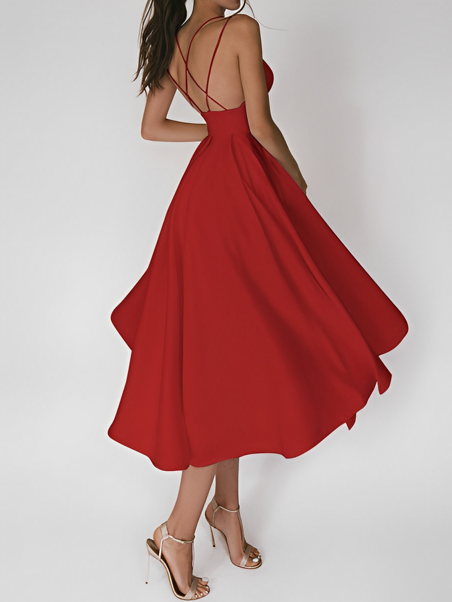 Damen Sommerkleid Dünne Träger Leicht