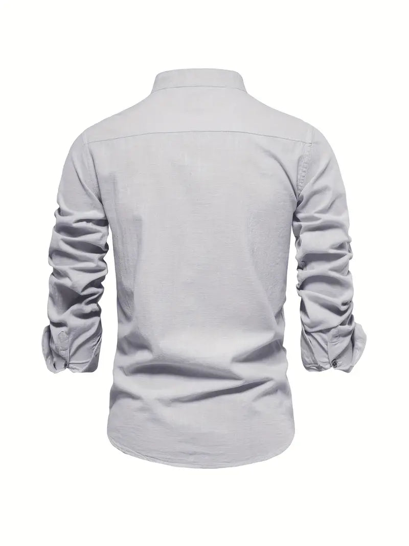 Herren Hemd Leichtes Blau Knöpfe