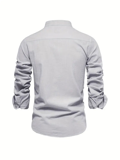 Herren Hemd Leichtes Blau Knöpfe