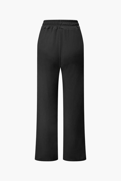 Damen Zweiteiler Asymmetrisch Weite Hosen Set