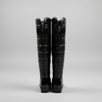 Damen Overknee Stiefel Gefüttert Warm