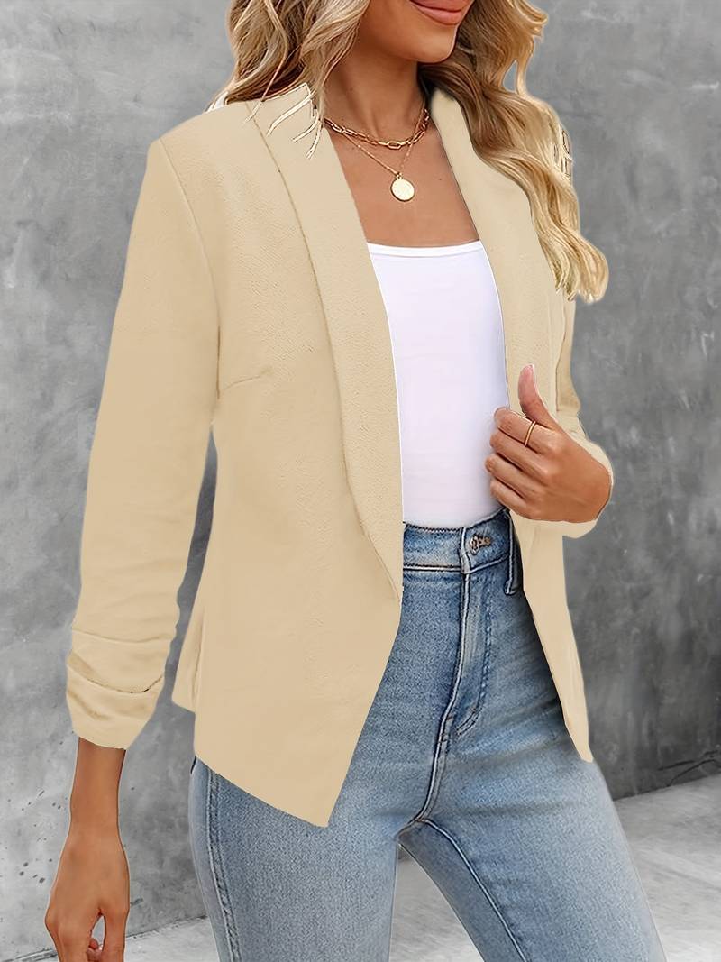 Damen Blazer Offene Vorderseite Modern
