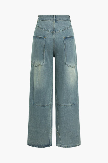 Damenjeans Weite Bequem Denim Blau