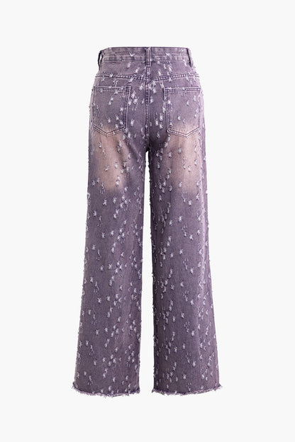 Damenjeans Weite Verwaschen Bequem